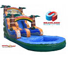 18FT tall Tiki Plunge Slide with Deep Pool